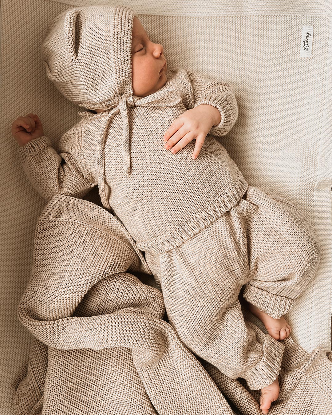 Beige Merino Wool  Classic Blanket