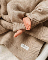 Beige Merino Wool  Classic Blanket