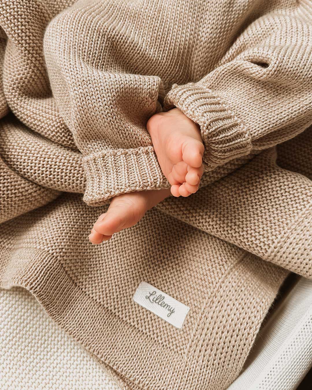Beige Merino Wool  Classic Blanket