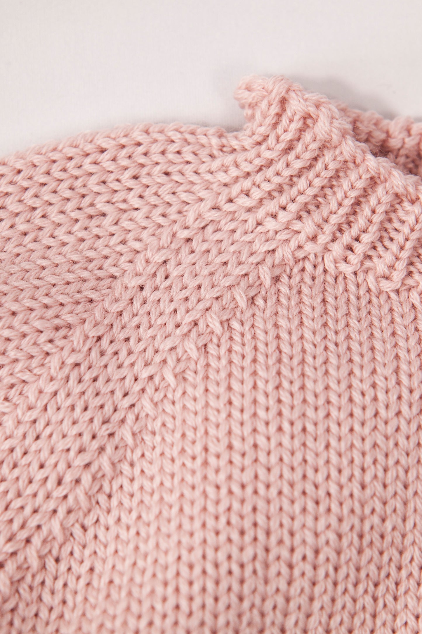Pink Merino Wool Baby Plain Jumper