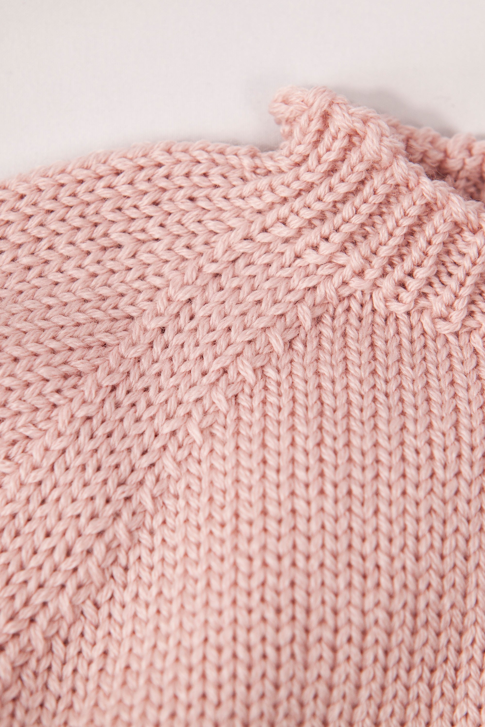 Pink Merino Wool Baby Plain Jumper