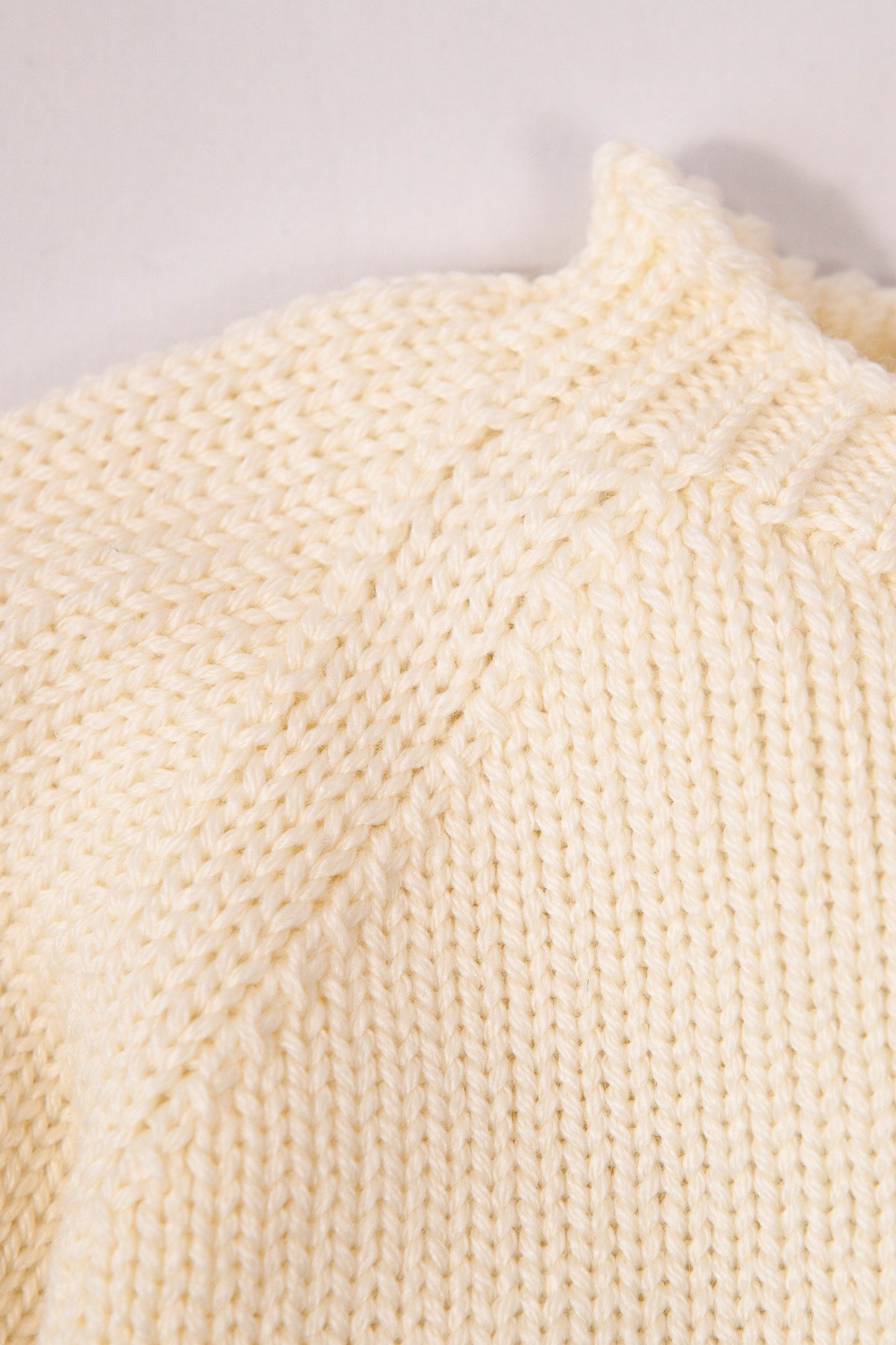 Cream Merino Wool Baby Plain Jumper