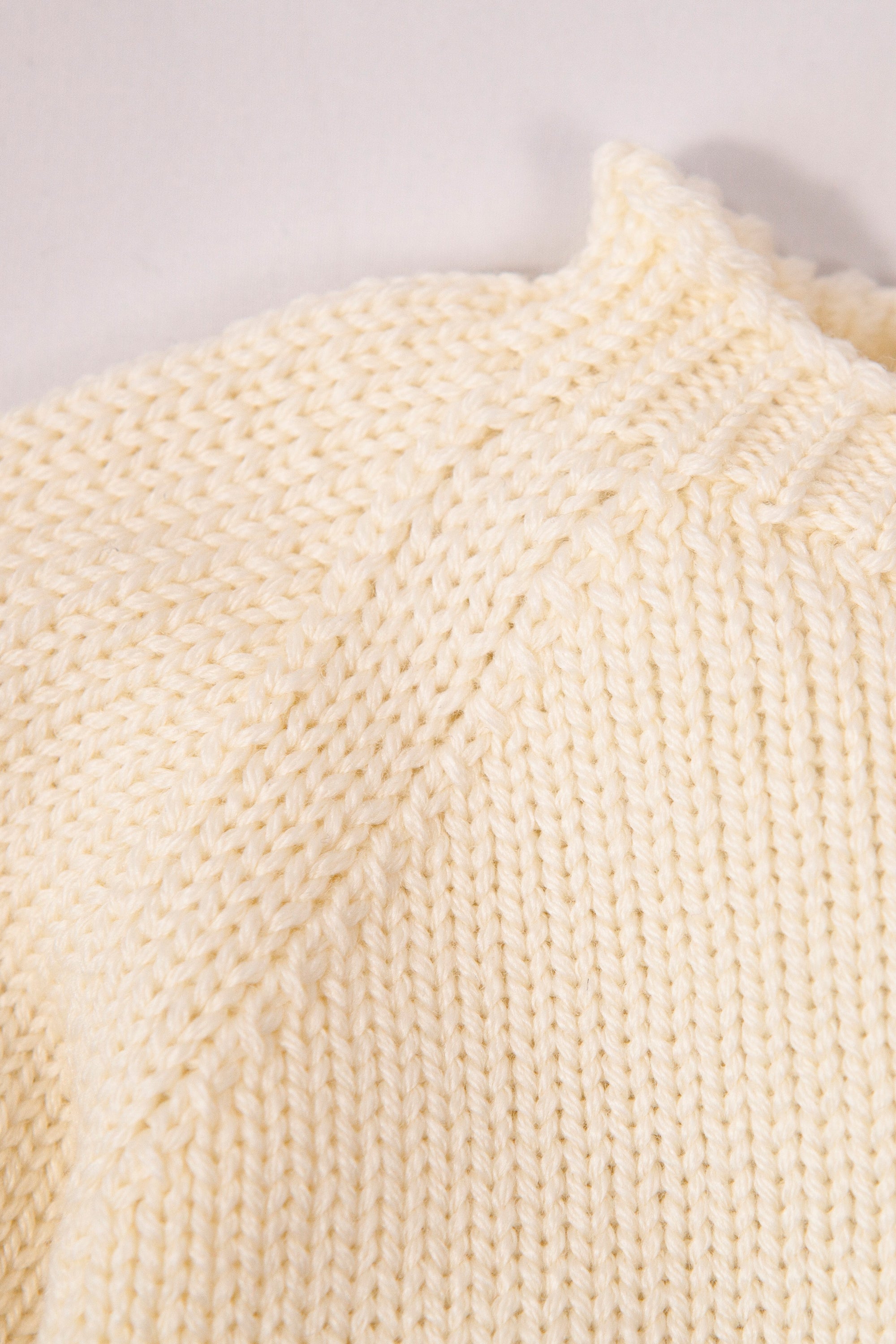 Cream Merino Wool Baby Plain Jumper