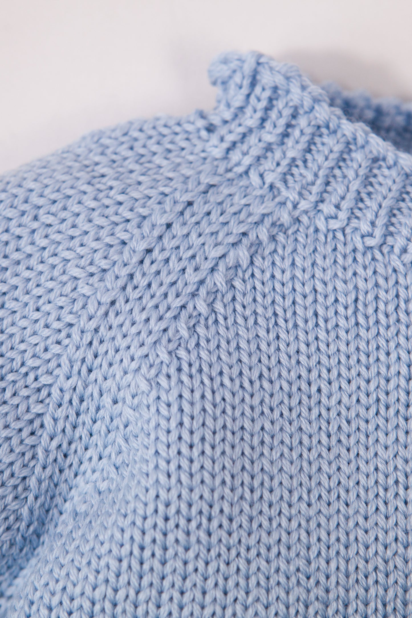 Blue Merino Wool Baby Plain Jumper
