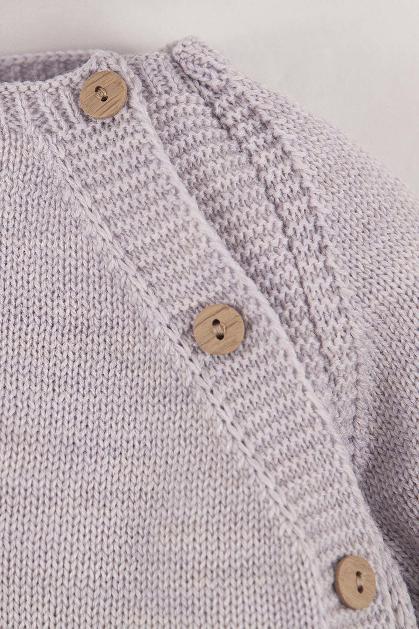 Grey Merino Wool Baby Jumpsuit