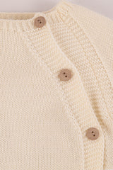 Cream Merino Wool Baby Jumpsuit