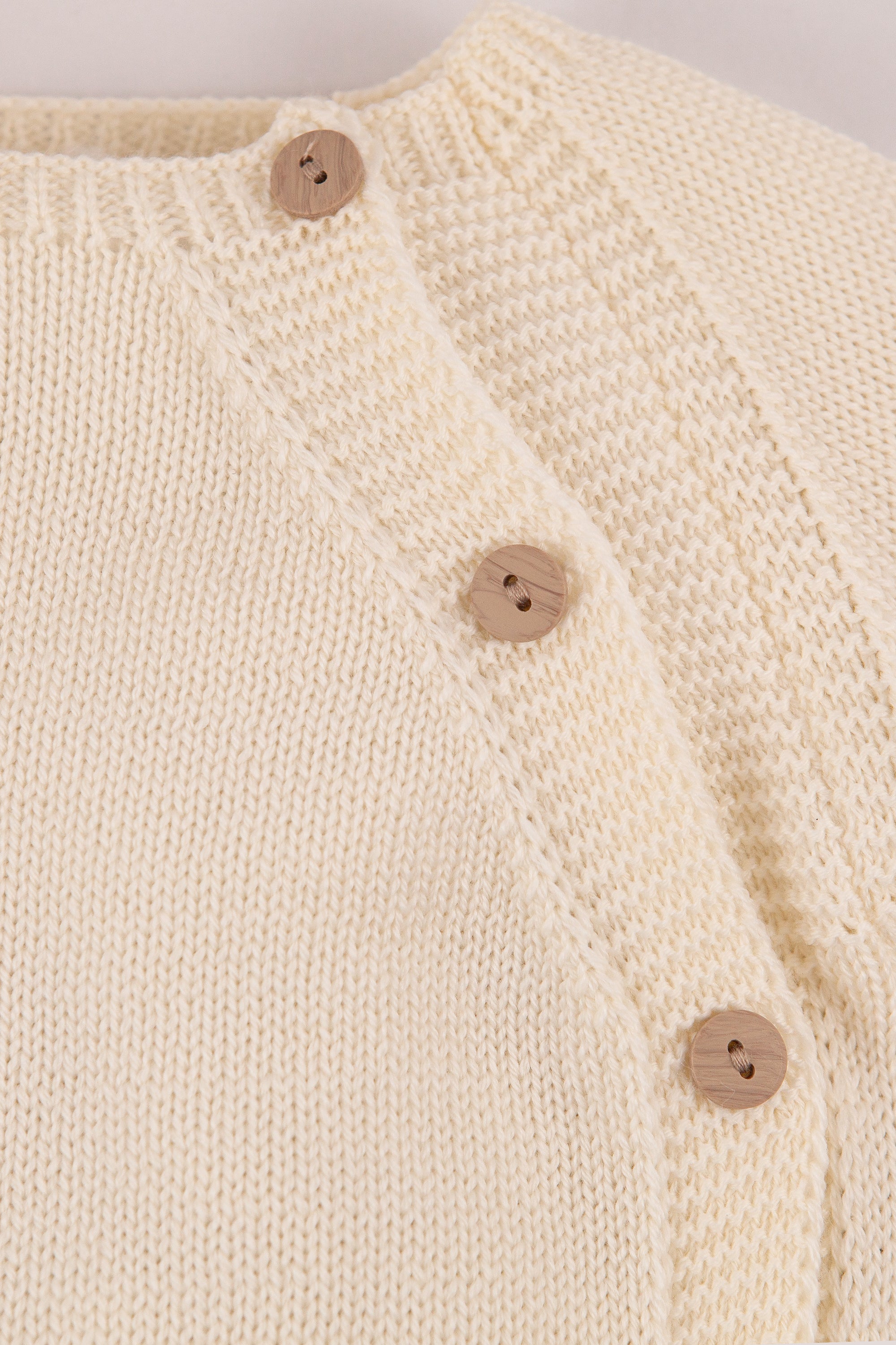 Cream Merino Wool Baby Jumpsuit