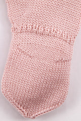 Pink Merino Wool Baby Footed Pants