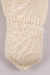 Cream Merino Wool Baby Footed Pants