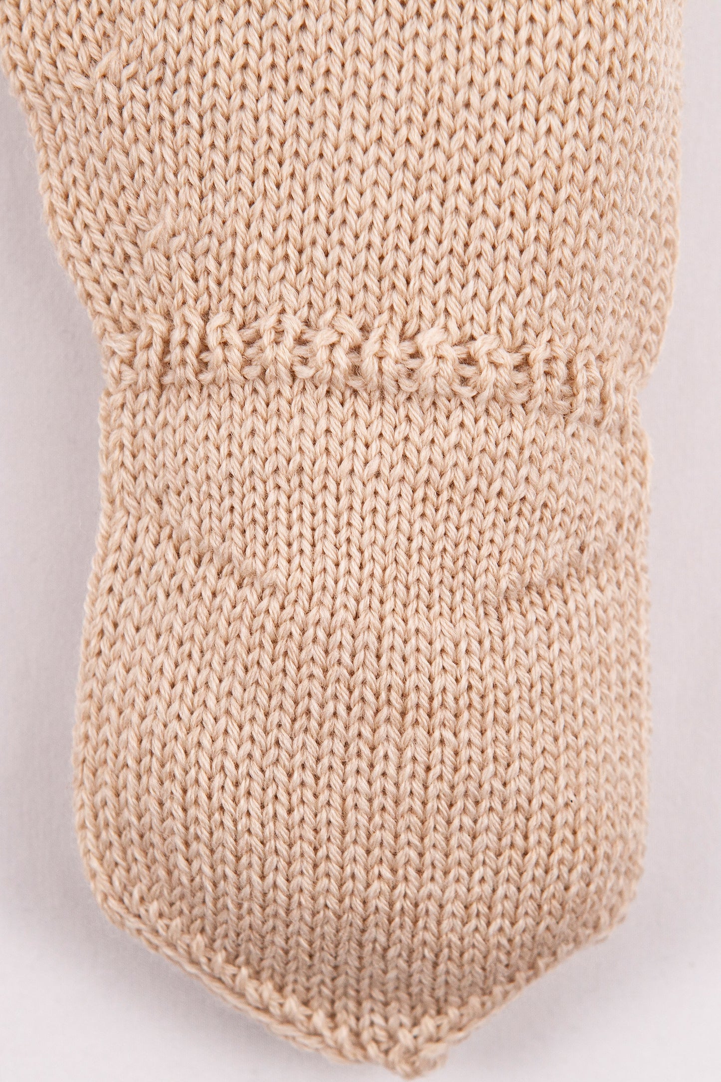 Beige Merino Wool Baby Footed Pants