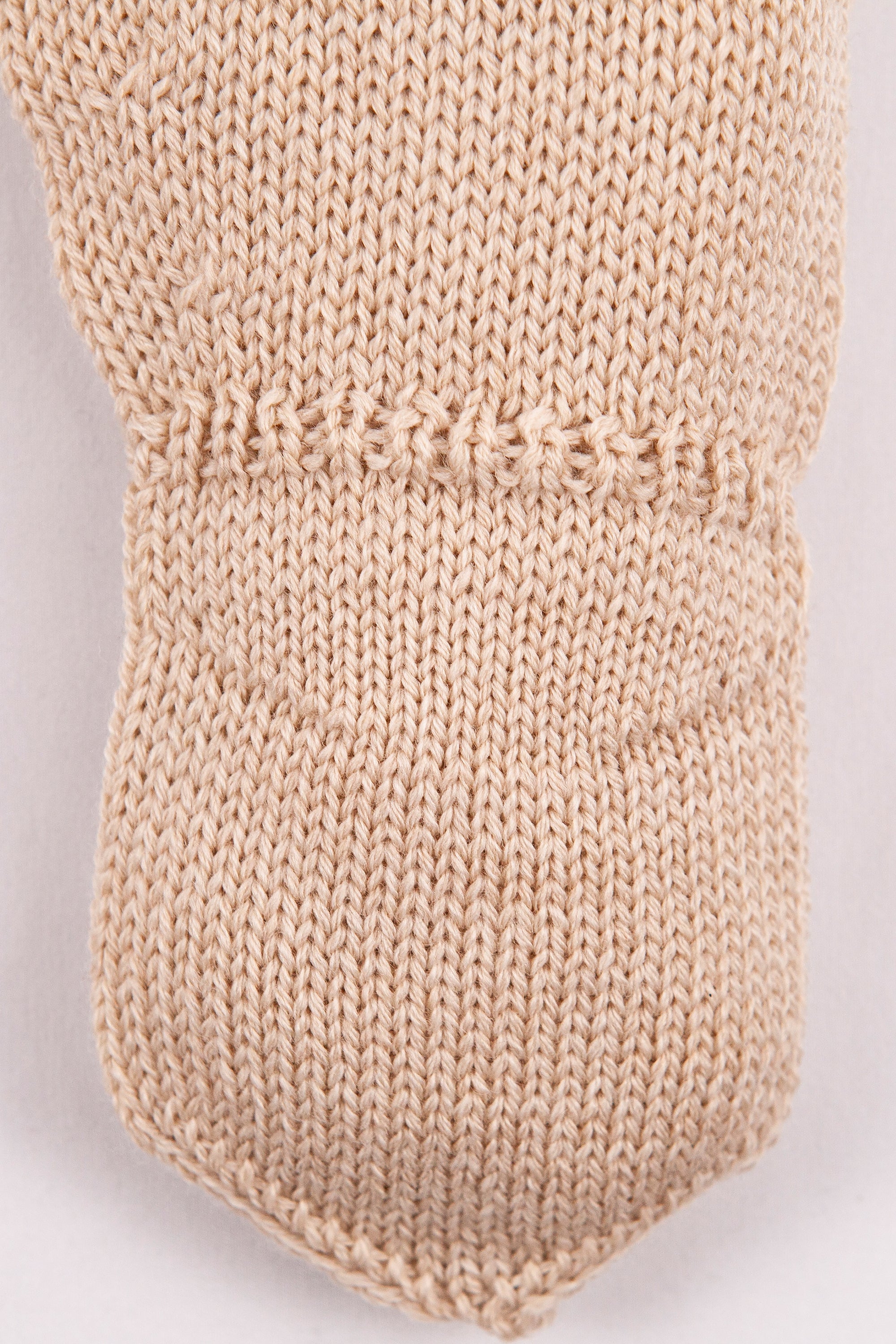 Beige Merino Wool Baby Footed Pants