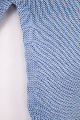 Blue Merino Wool Knitted Baby  Pants