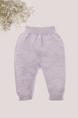 Grey Merino Wool Knitted Baby  Pants