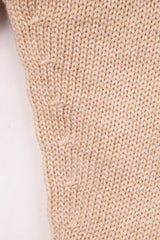 Beige Merino Wool Knitted Baby Pants