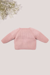 Pink Merino Wool Baby Cardigans
