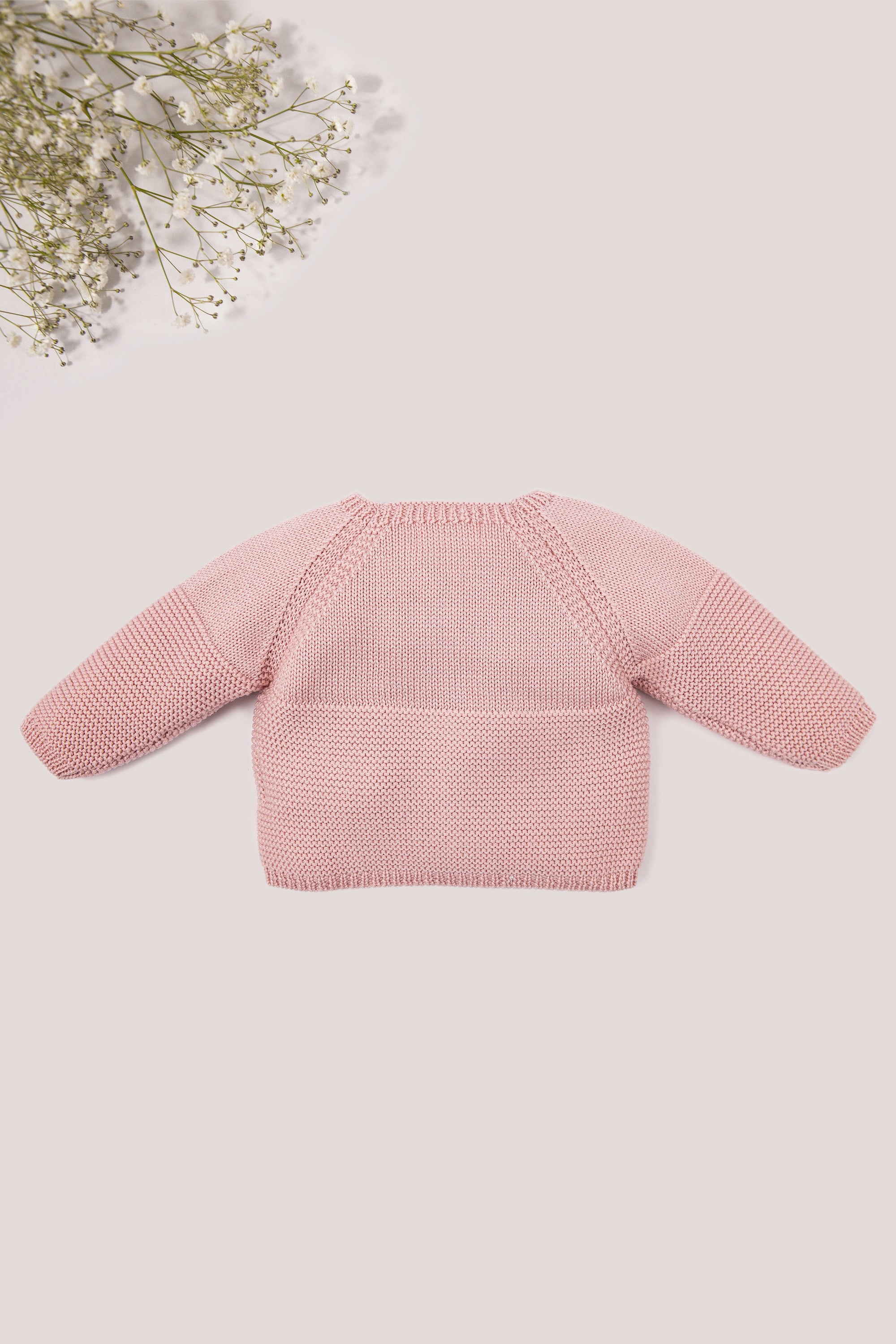 Pink Merino Wool Baby Cardigans