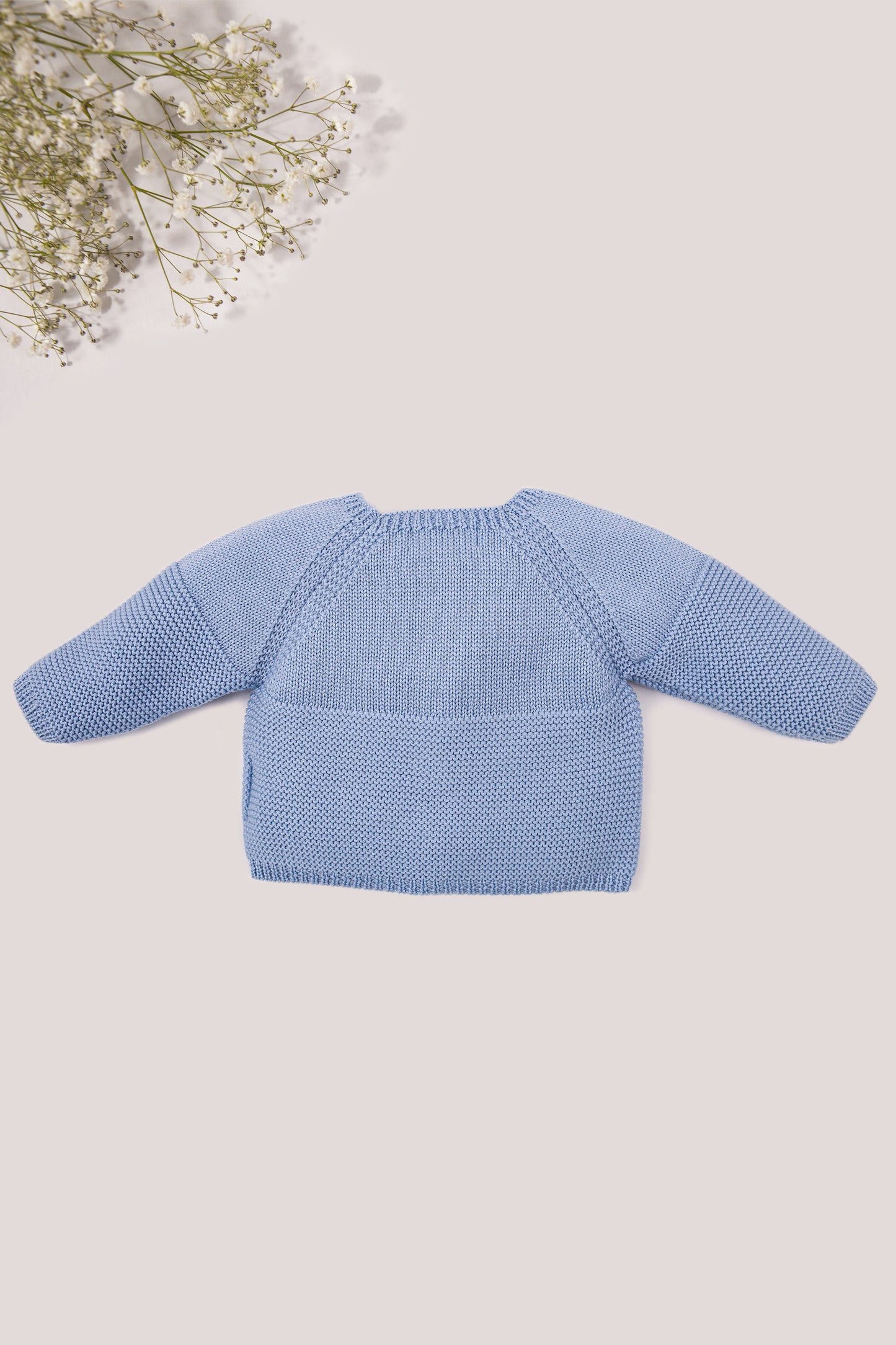 Blue Merino Wool Baby Cardigans