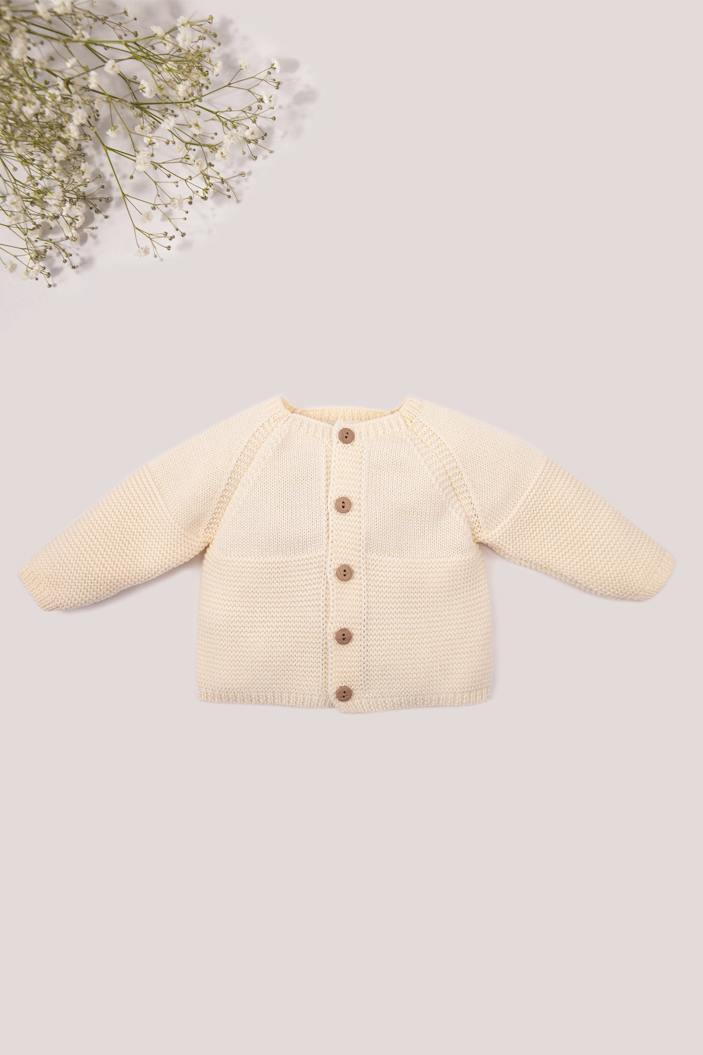 Cream Merino Wool Baby Cardigans