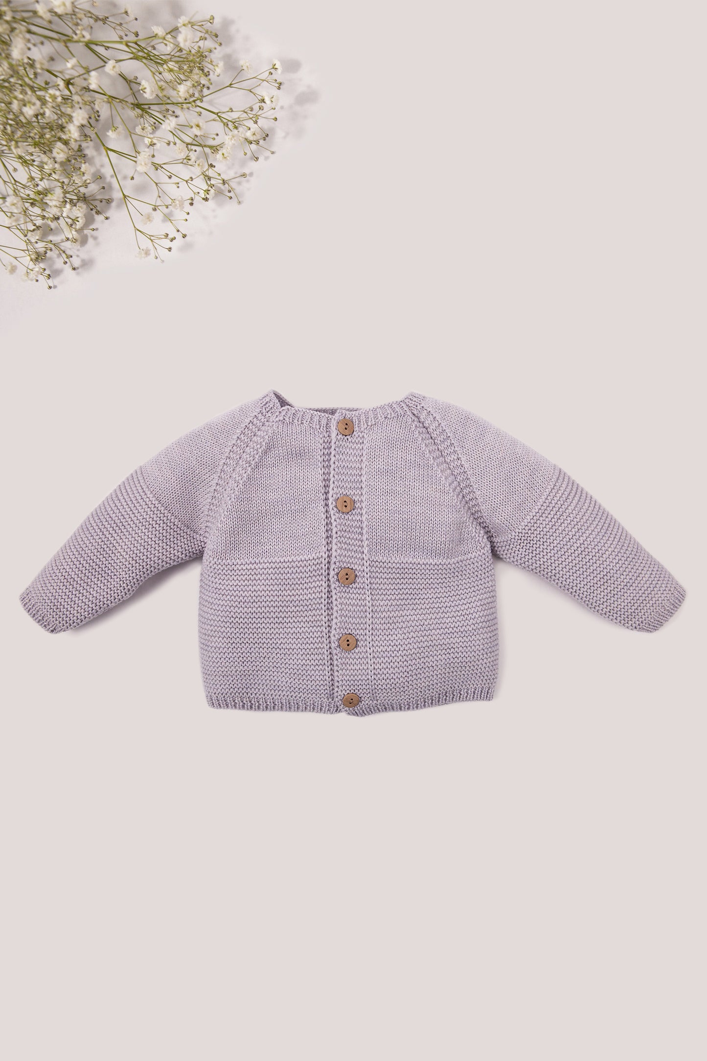 Grey Merino Wool Baby Cardigans