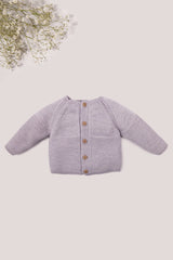 Grey Merino Wool Baby Cardigans
