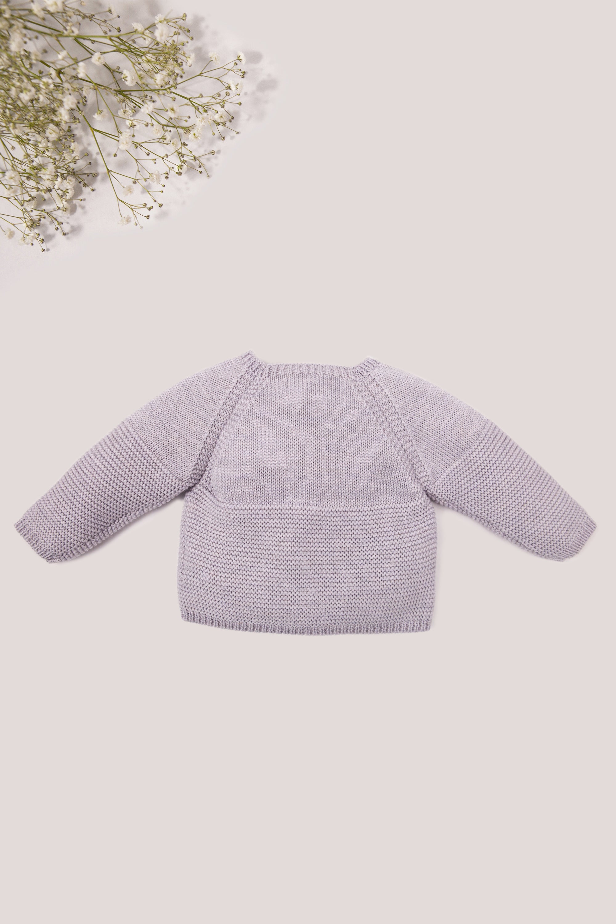 Grey Merino Wool Baby Cardigans