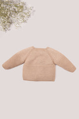 Beige Merino Wool Baby Cardigans