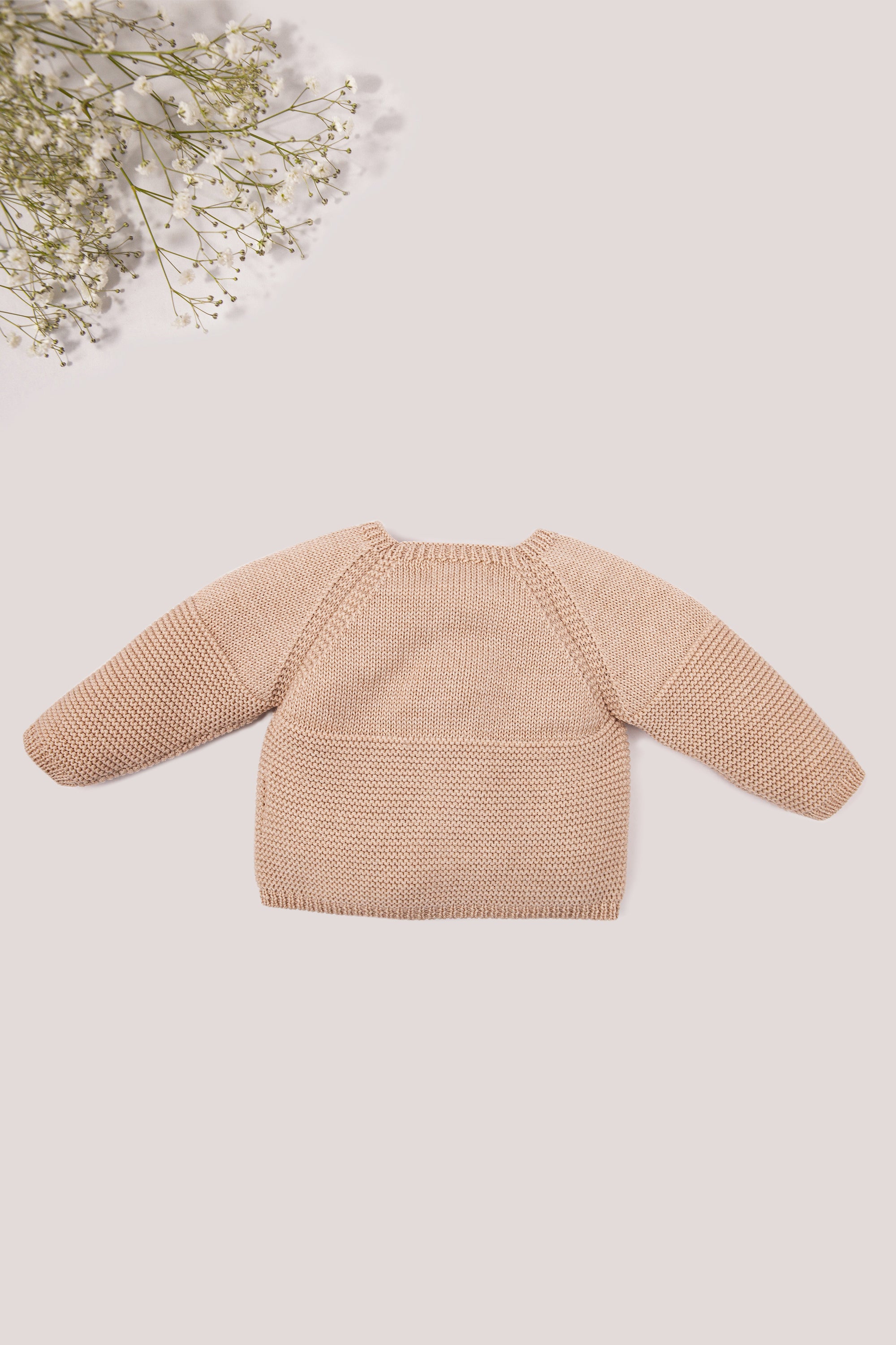 Beige Merino Wool Baby Cardigans