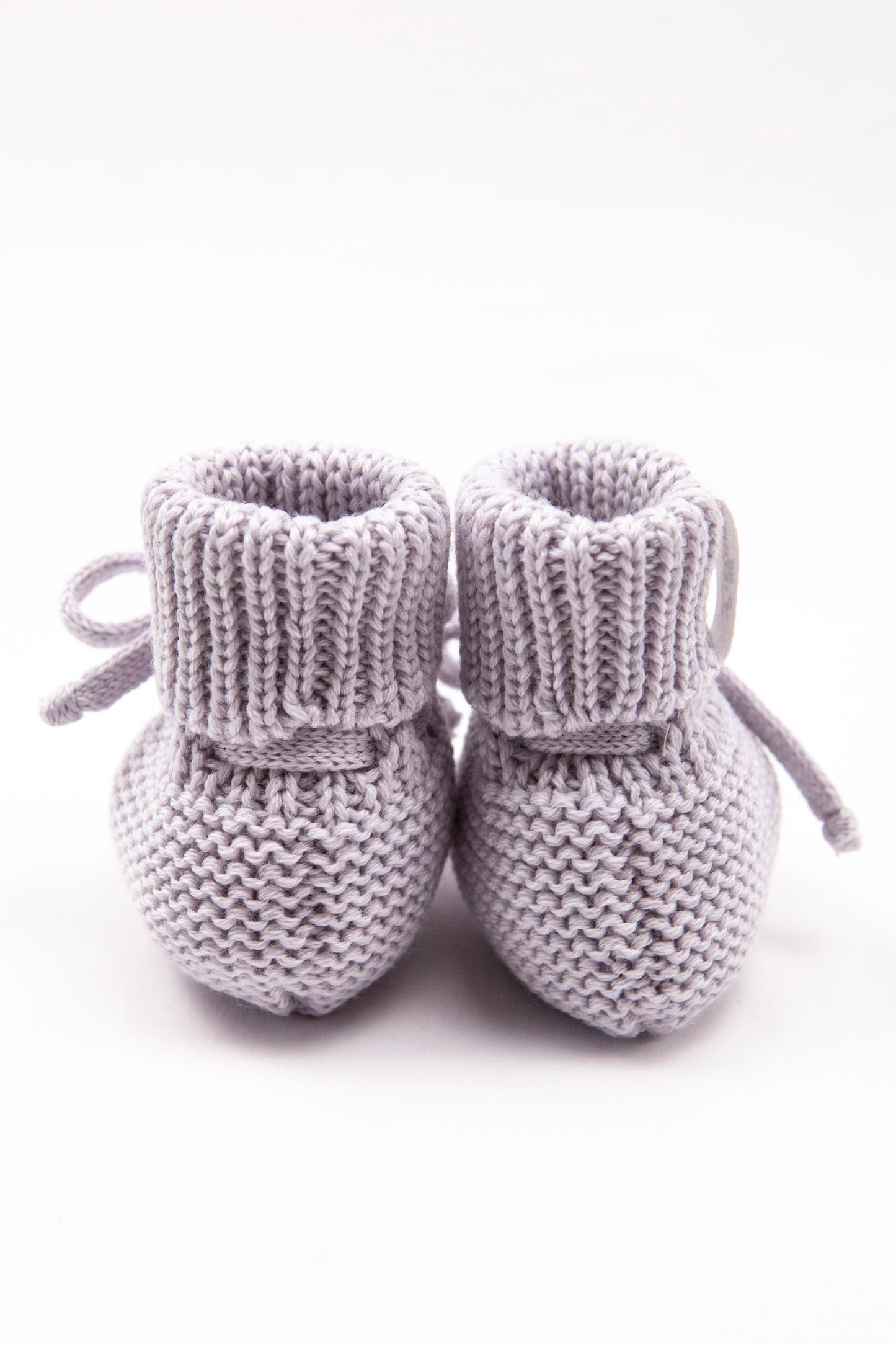 Grey Merino Wool Baby Booties