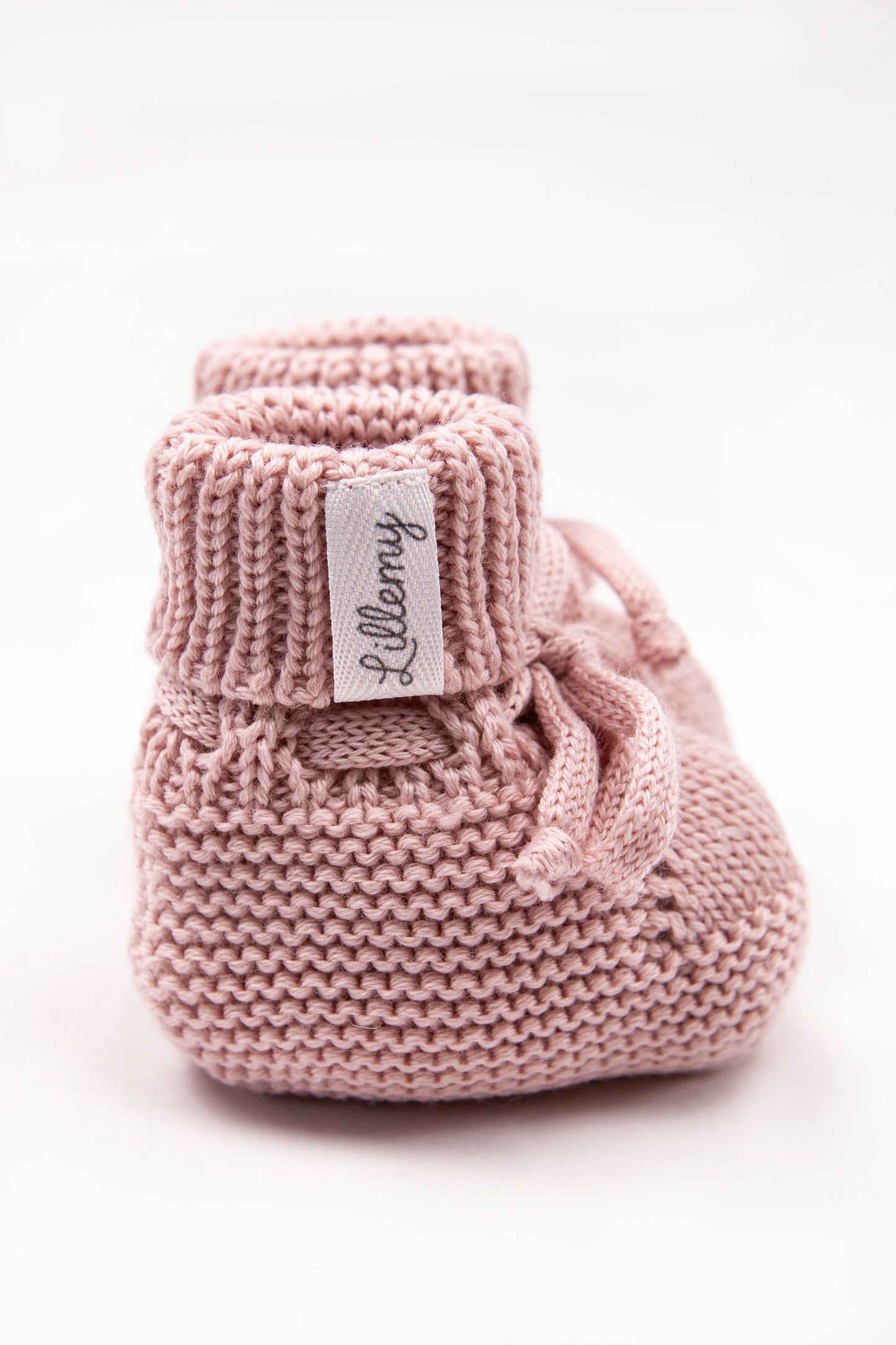 Pink Merino Wool Baby Booties
