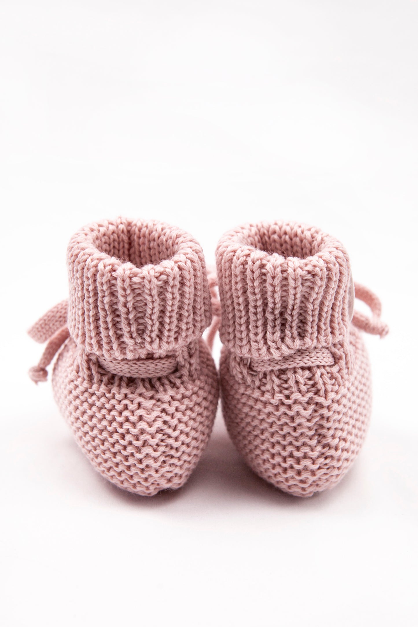 Pink Merino Wool Baby Booties