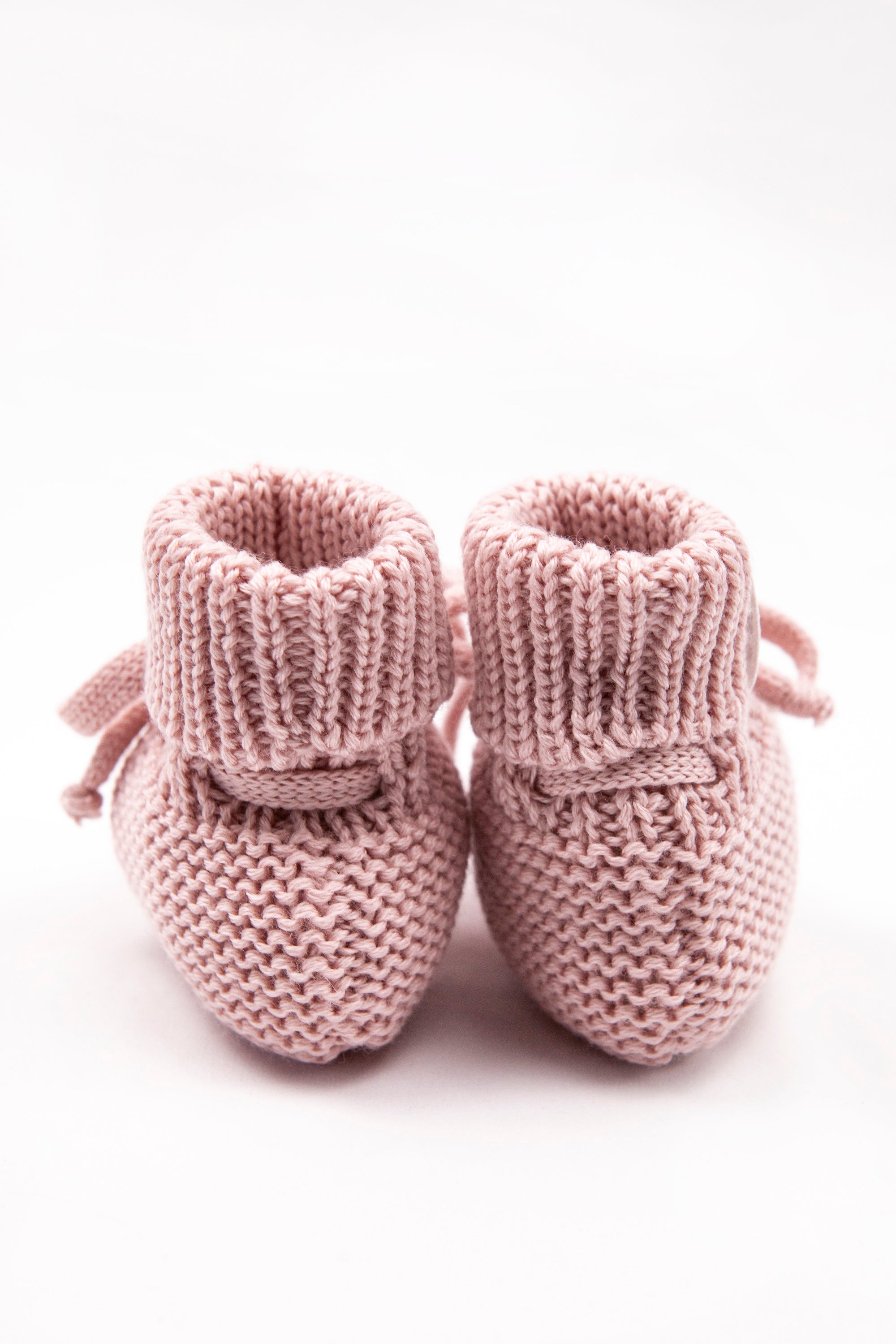 Pink Merino Wool Baby Booties