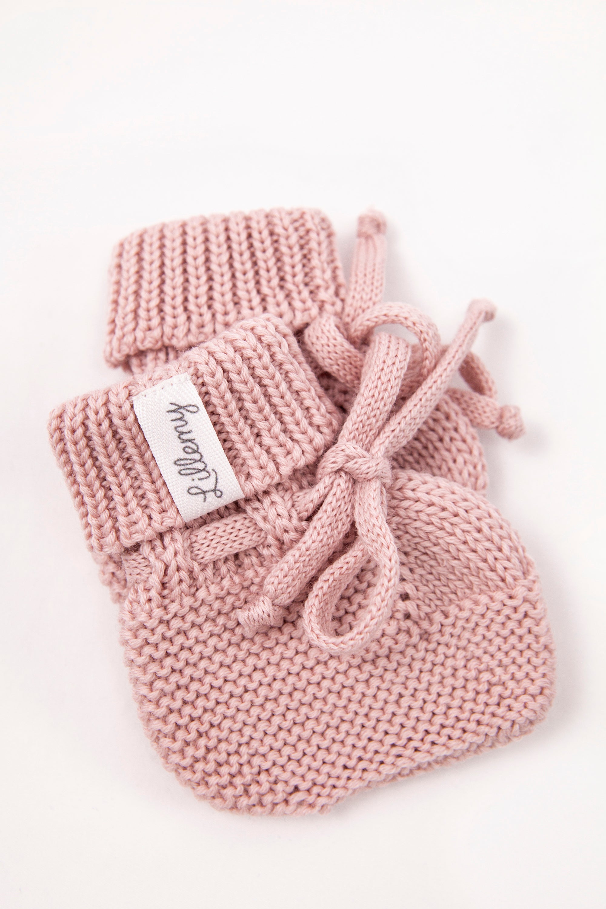 Pink Merino Wool Baby Booties
