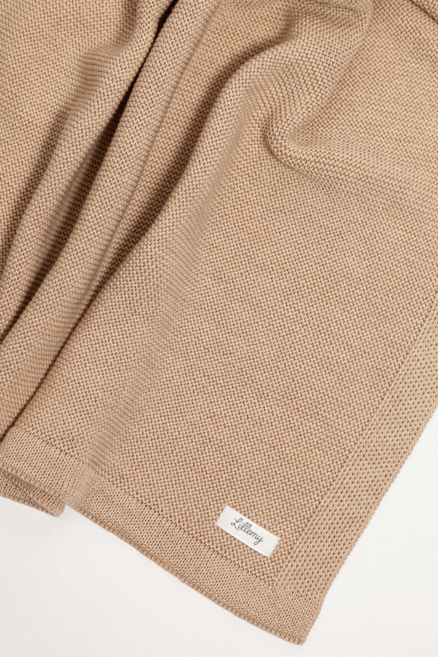 Beige Merino Wool  Classic Blanket
