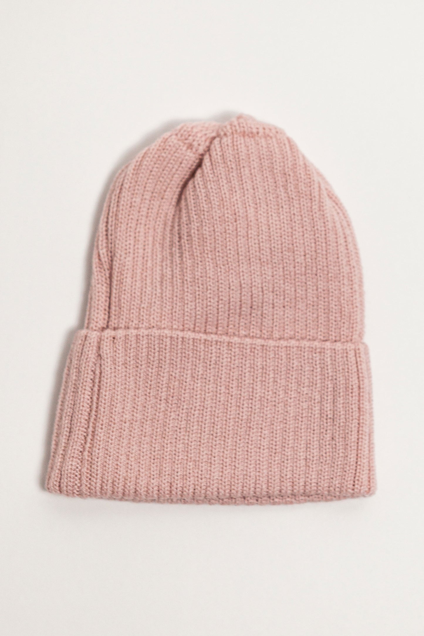 Pink Merino Wool Thin Beanie