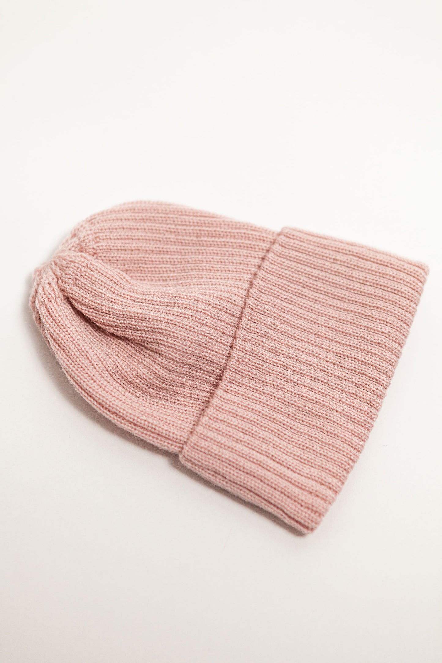 Pink Merino Wool Thin Beanie