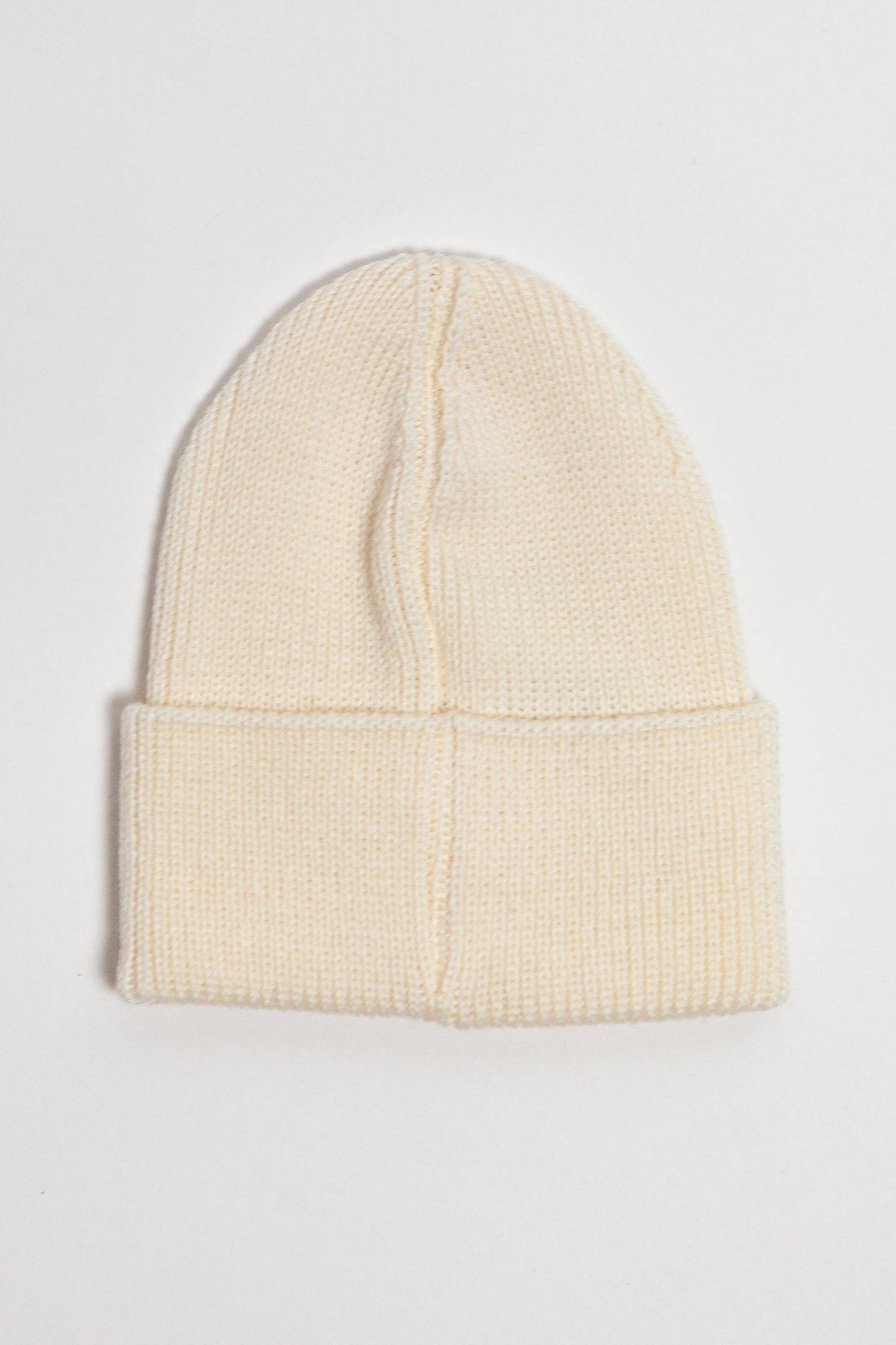 Cream Merino Wool Middle Weight Beanie