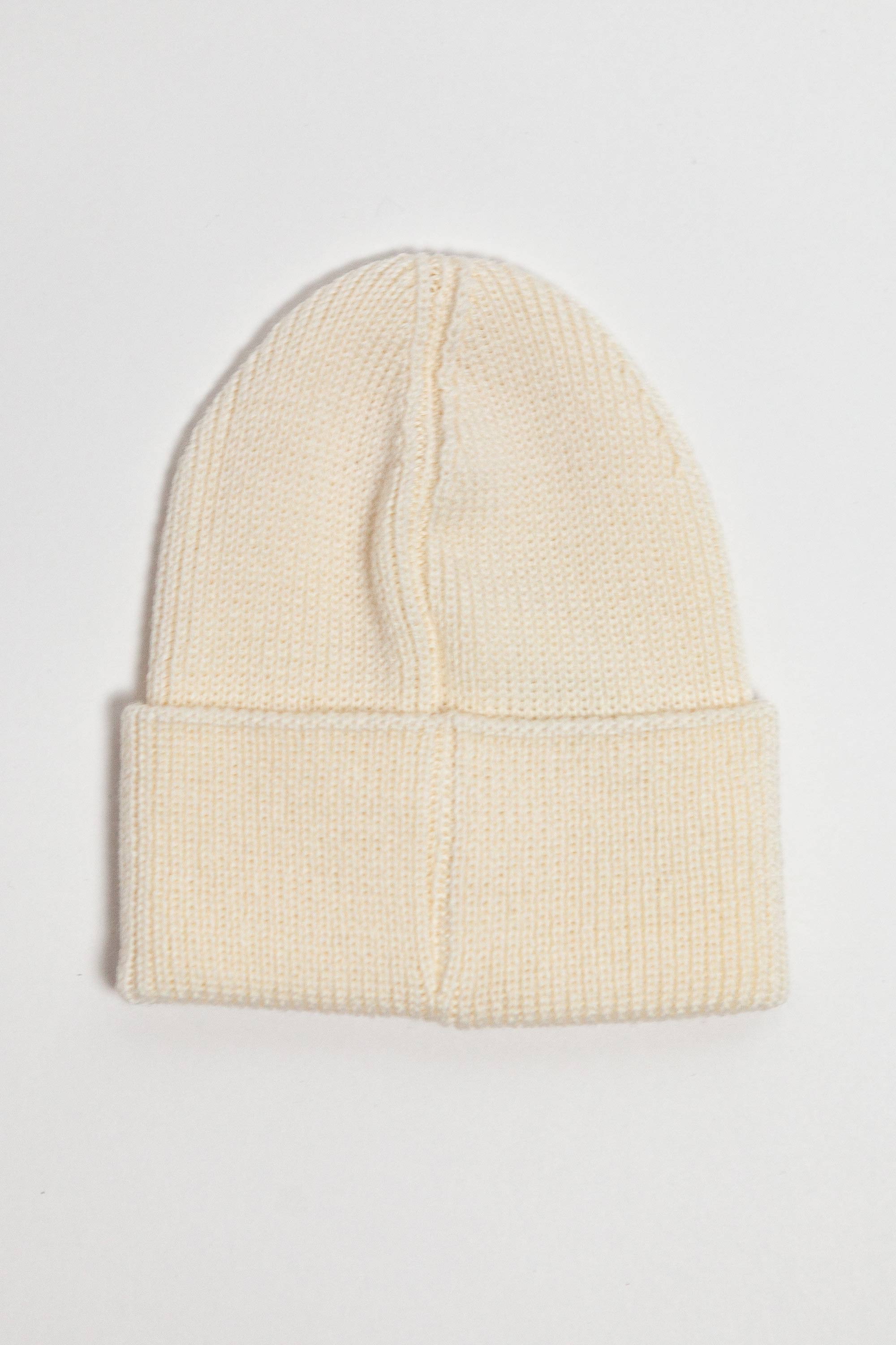 Cream Merino Wool Middle Weight Beanie