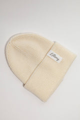 Cream Merino Wool Middle Weight Beanie