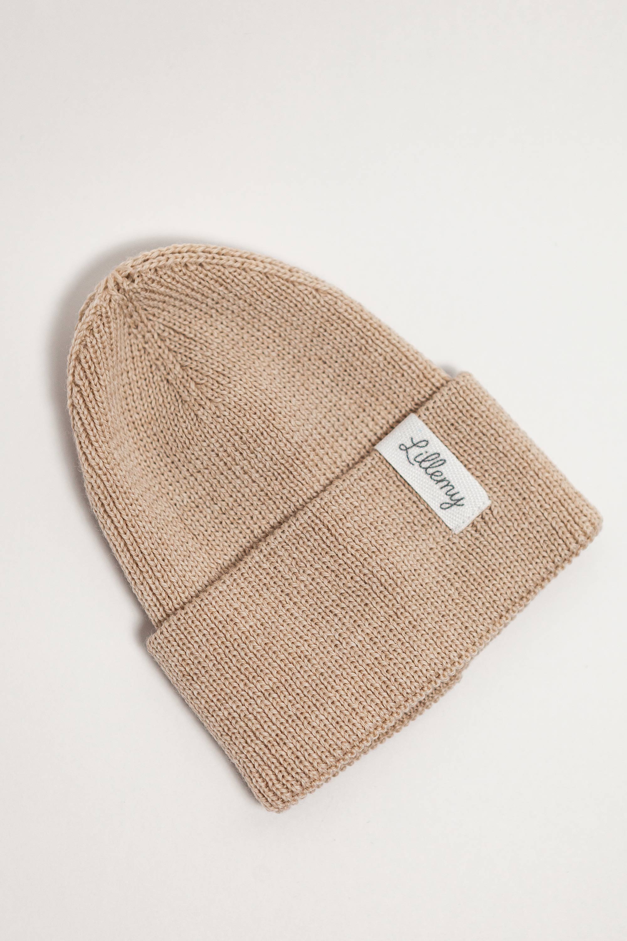 Beige Merino Wool  Middle Weight Beanie