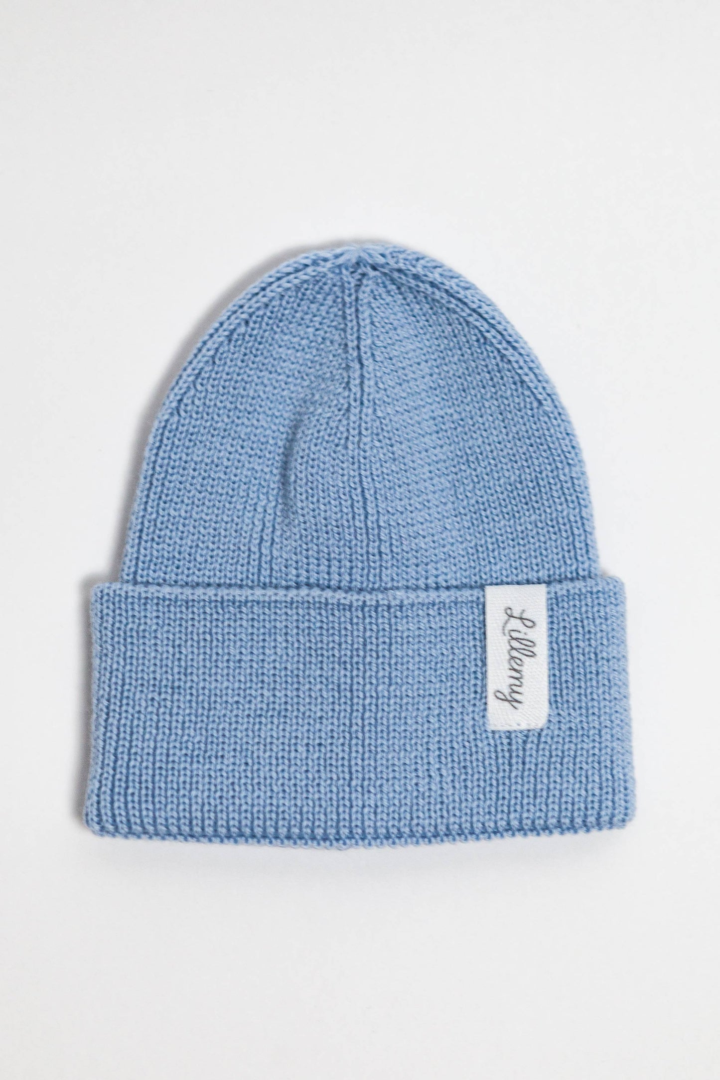 Blue Merino Wool Middle Weight Beanie