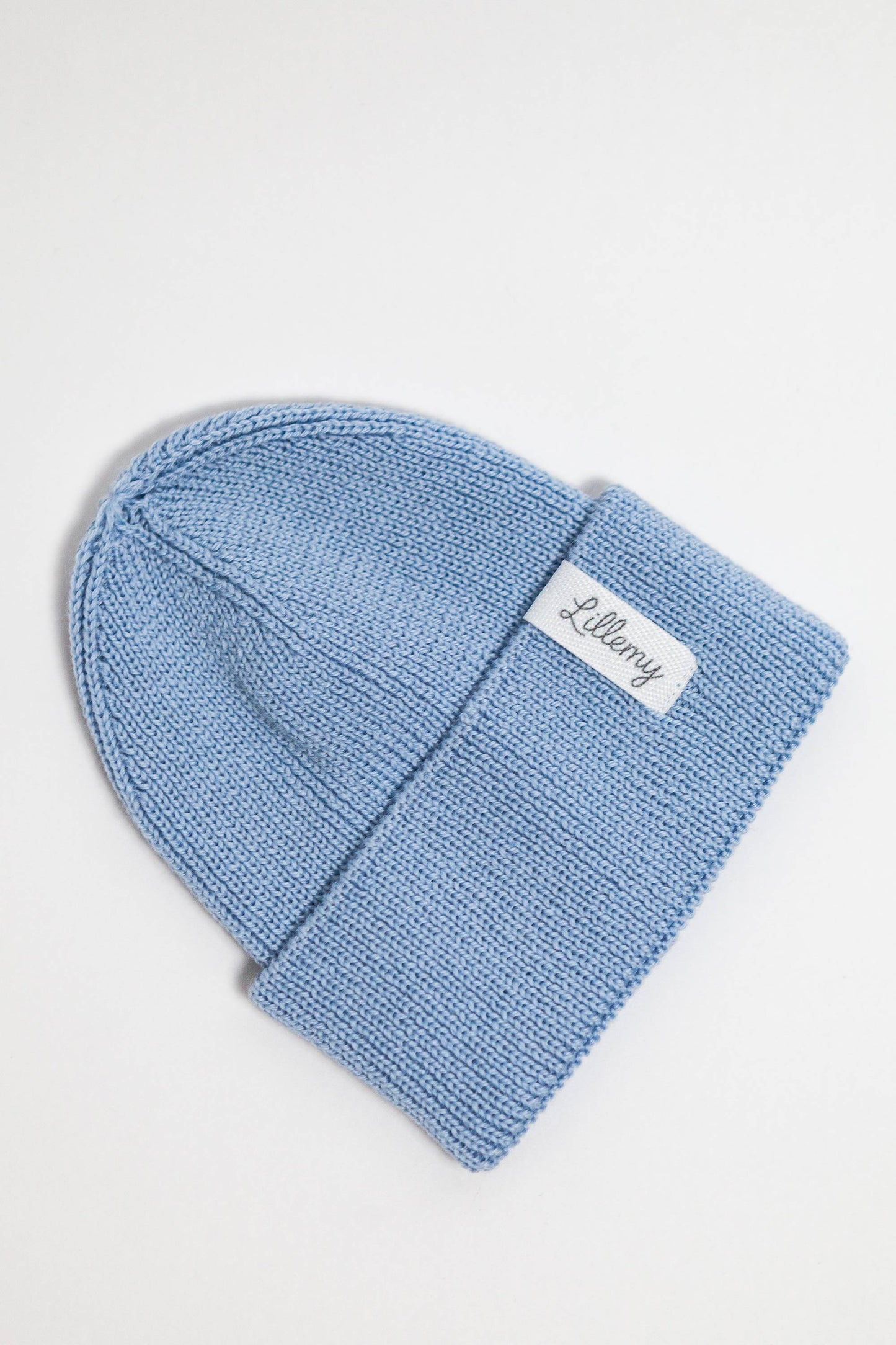 Blue Merino Wool Middle Weight Beanie
