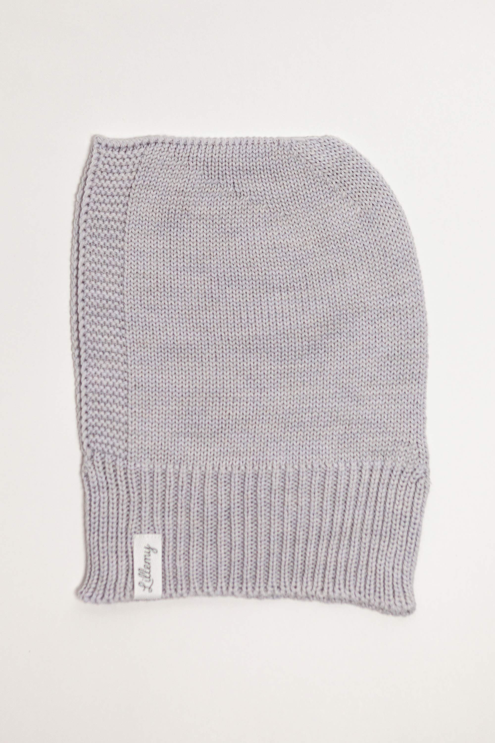 Grey Merino Wool Baby Balaclava