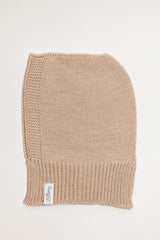Beige Merino Wool Baby Balaclava