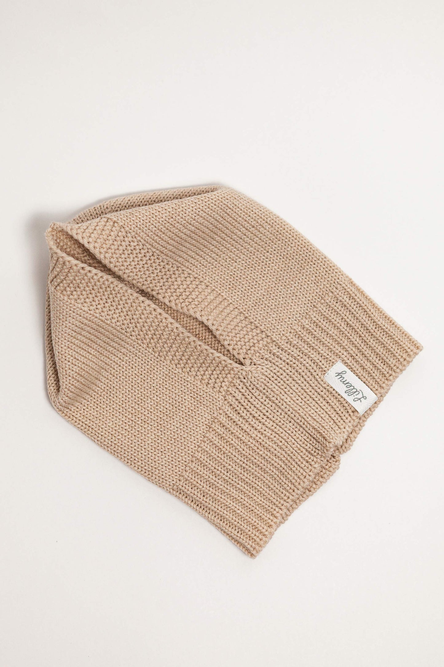 Beige Merino Wool Baby Balaclava