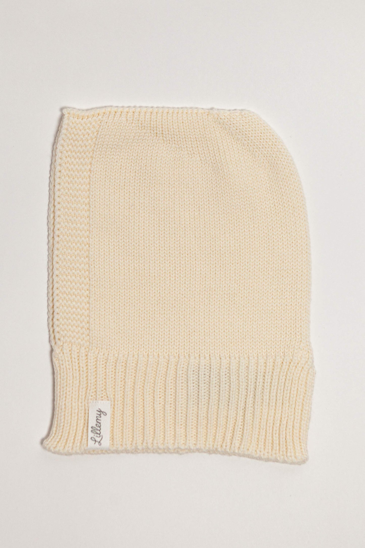 Cream Merino Wool Baby Balaclava