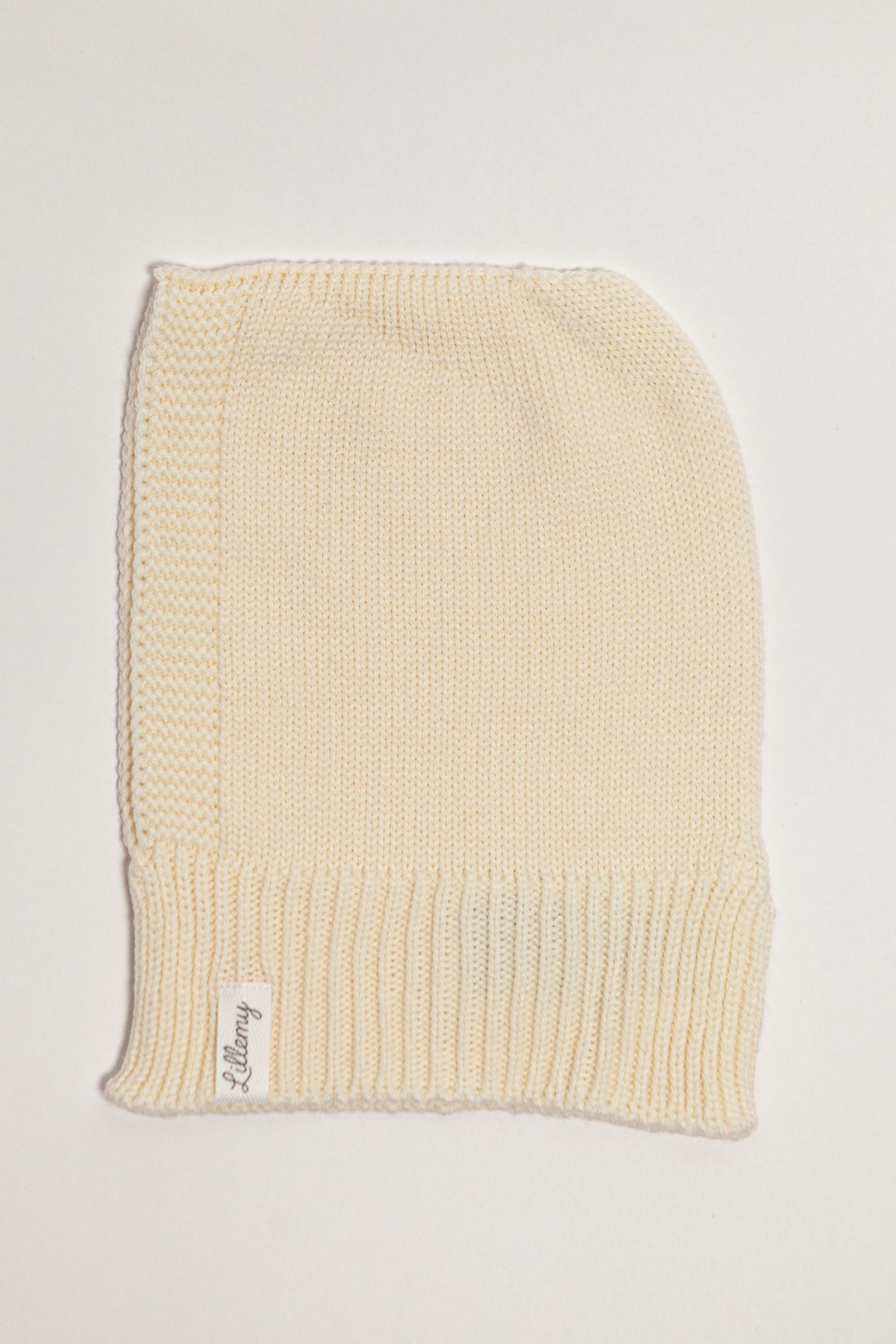 Cream Merino Wool Baby Balaclava