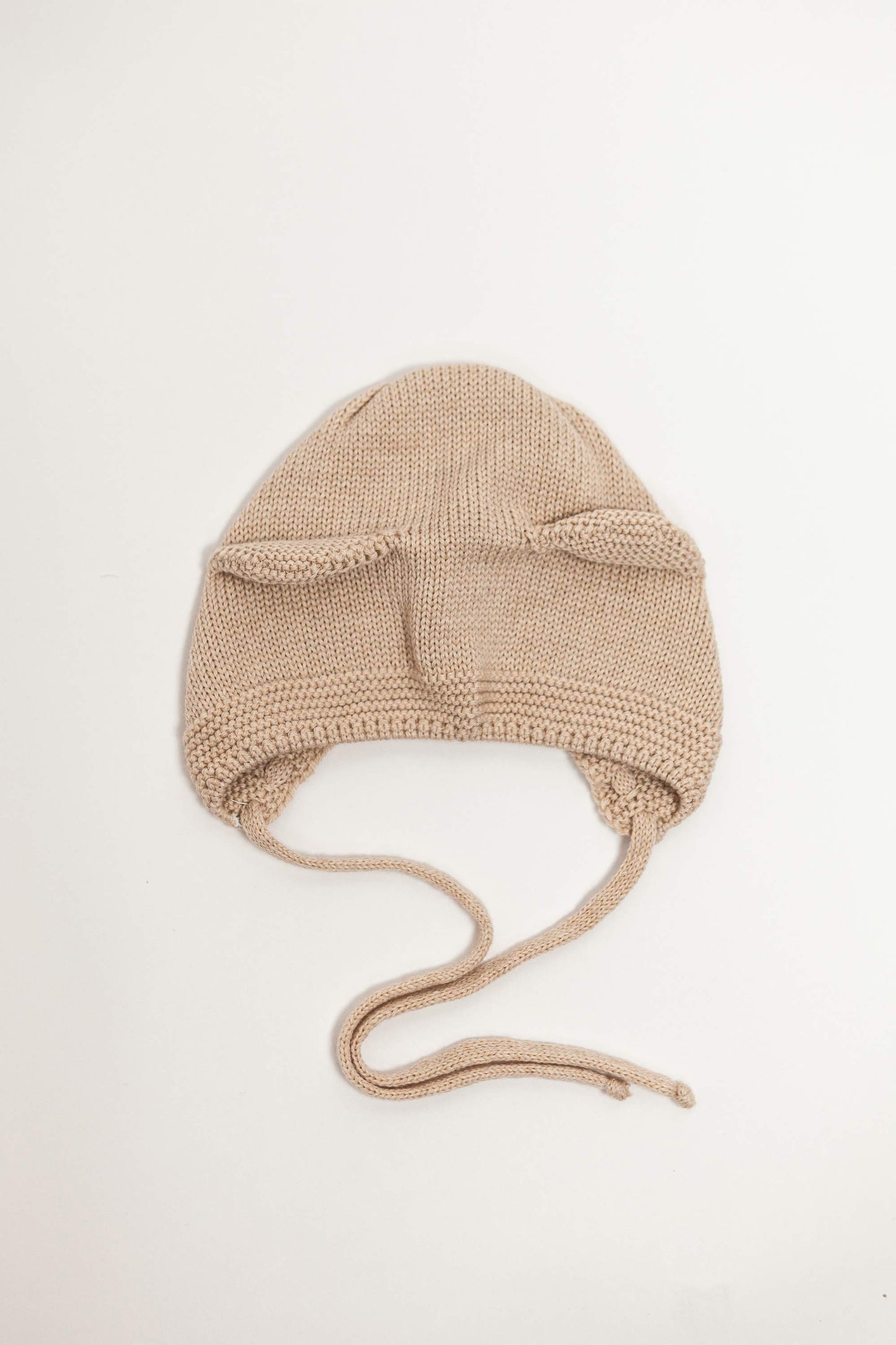 Beige Merino Wool Bonet