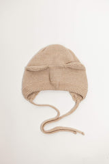 Beige Merino Wool Bonet