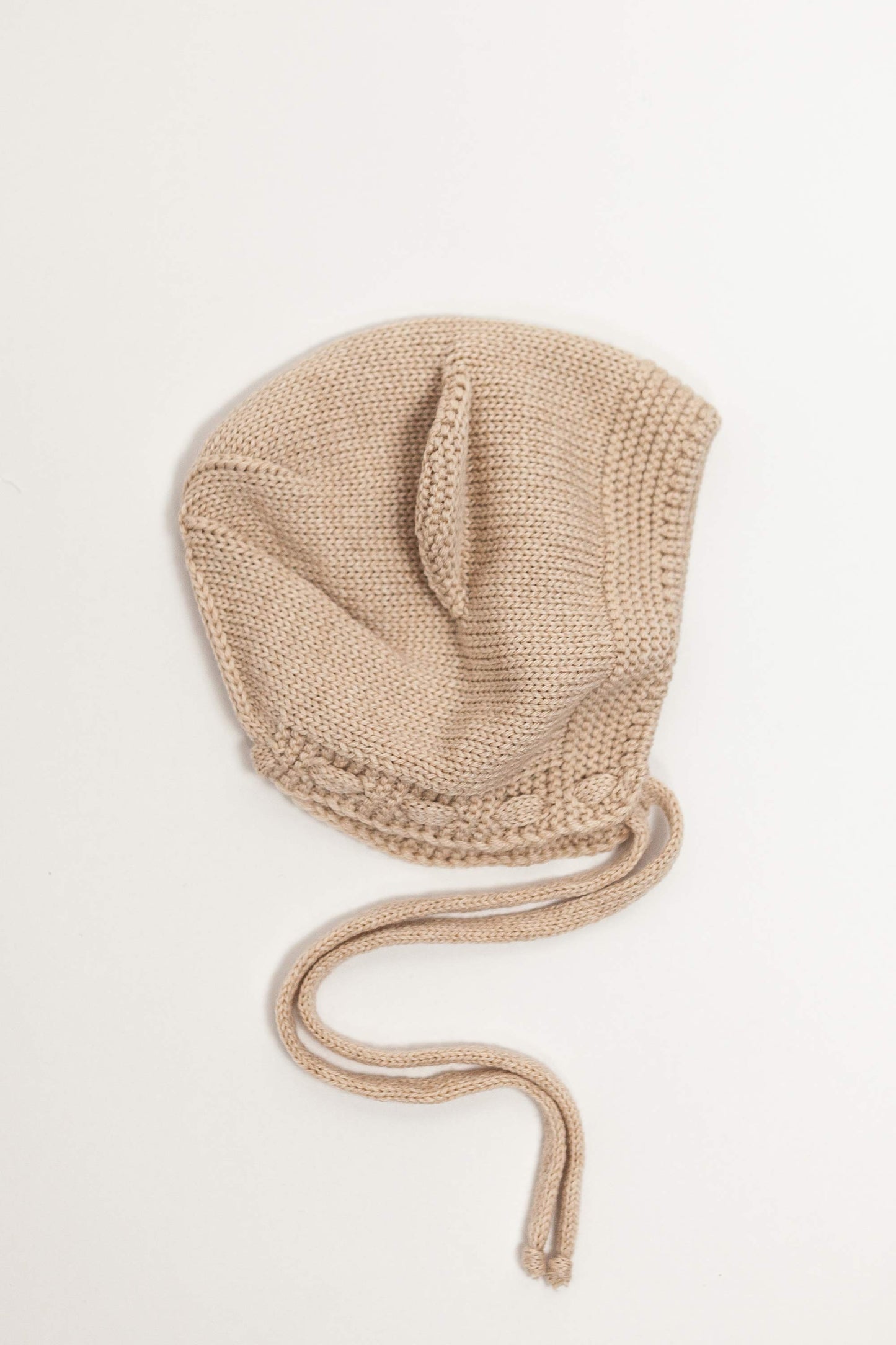 Beige Merino Wool Bonet