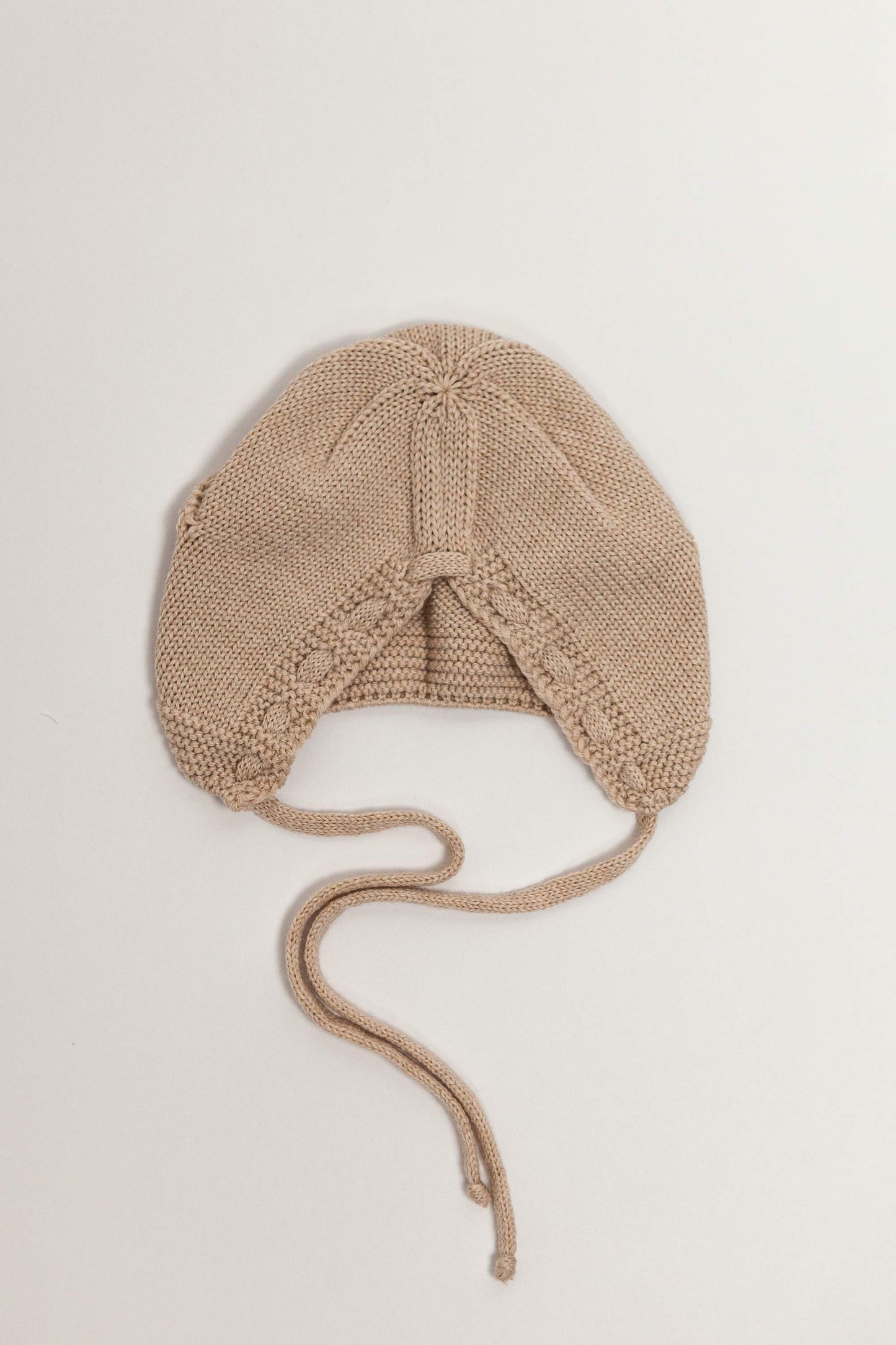 Beige Merino Wool Bonet